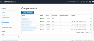 Choose Compartment in Oracle Cloud Infrastructure 3