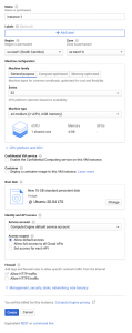 Create VM using google Cloud 1