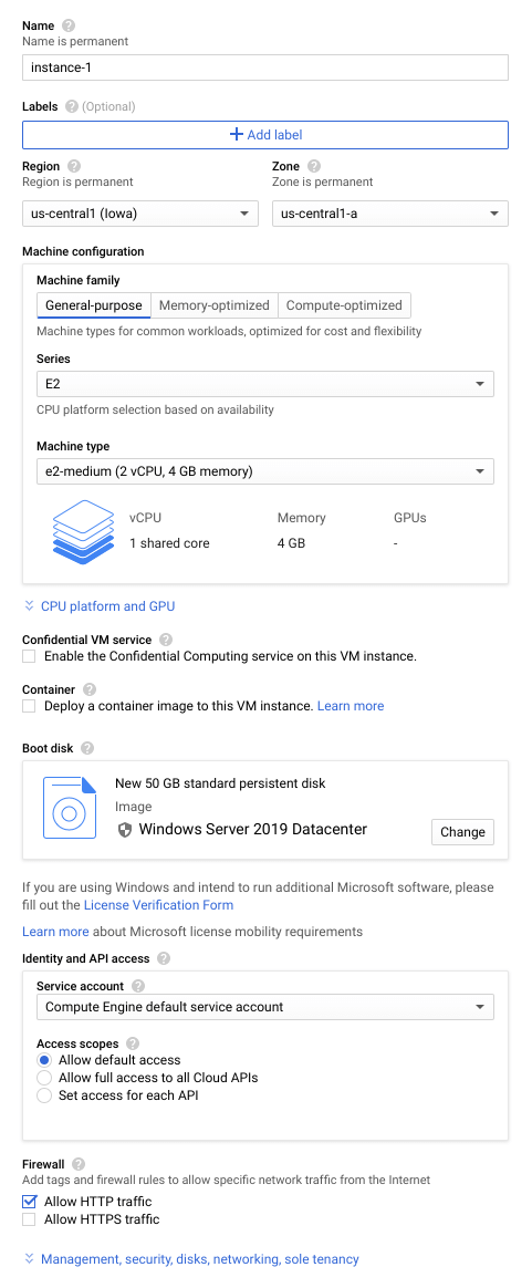Create a Virtual Machine Using Google Cloud Console • ServerHealers