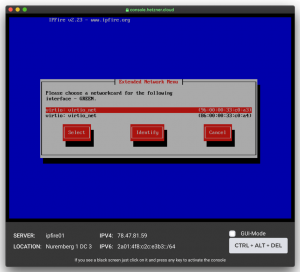 Install IPFire on Hetzner Cloud 4
