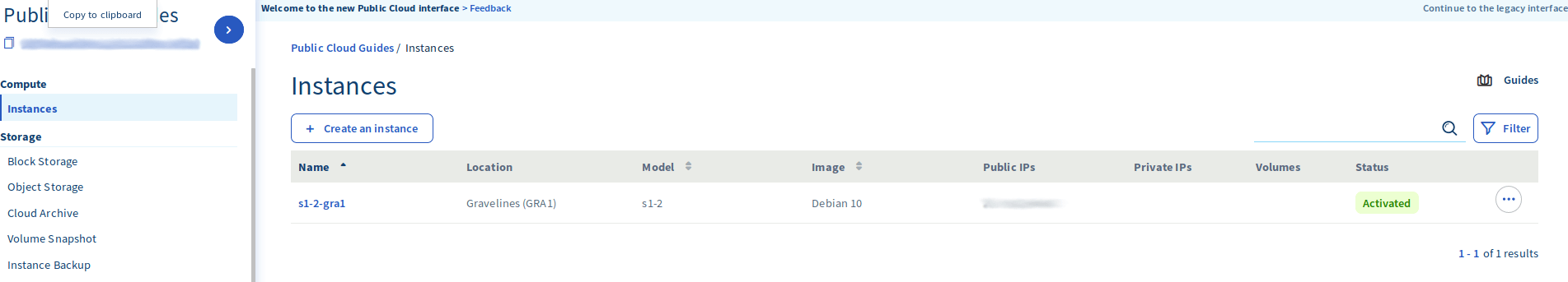 OVHcloud Public Cloud Instance • ServerHealers