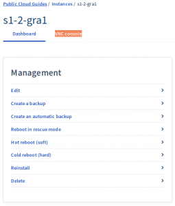 OVHcloud Public Cloud Instance 8