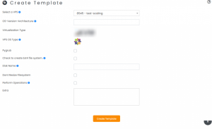 Operating System Template in Softaculous Virtualizor
