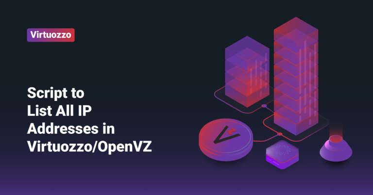 Script to list all IP addresses in Virtuozzo
