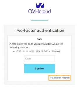 Securing OVHcloud Account with Two Factor Authentication via OTP 6